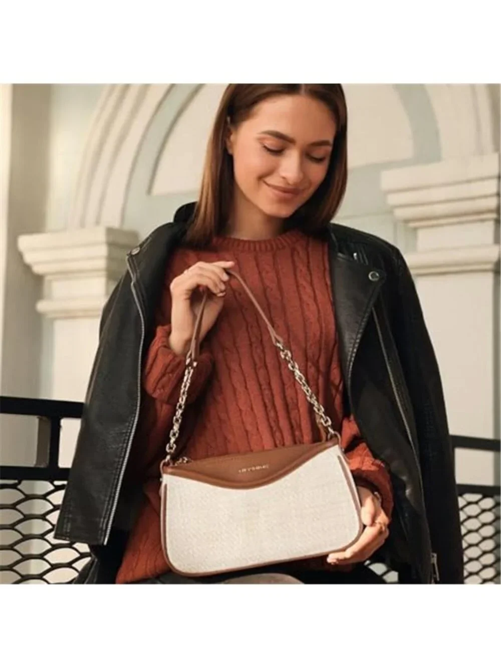 Women's Small Shoulder Bag Vegan Leather Underarm Purse Classic Hobo Handbag